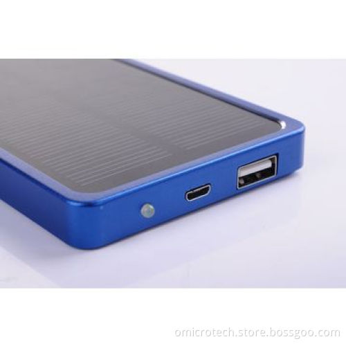 Portable External Solar Power Bank with Super-thin Case